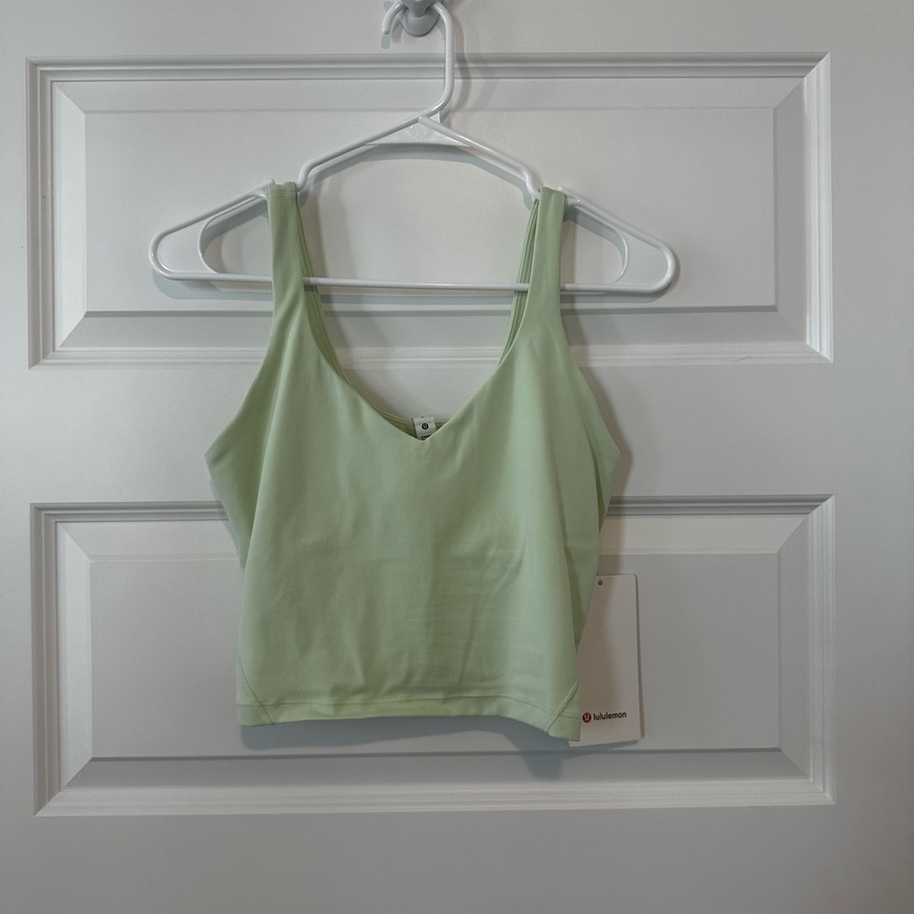 lululemon Pale Mint Scoop Neck Cropped Tank